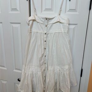 Pilcro White Button-Down Dress